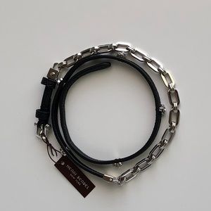 Henri Bendel Silver and Black Bracelet